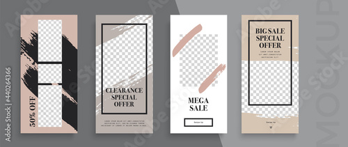 Sale. Trendy editable 
Stories template. Design for social media. 