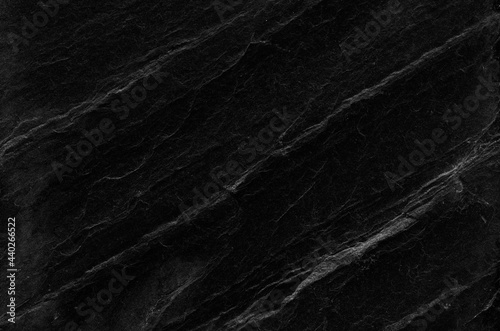 Black stone background. Dark gray grunge banner. Black and white background. Mountain texture. Close-up. Volumetric. The rocky backdrop. Abstract black rock background. Detail.