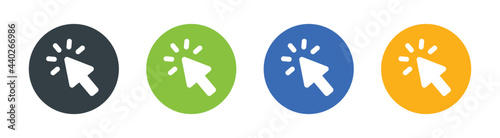 Pointer cursor computer mouse icon. Clicking cursor button vector illustration