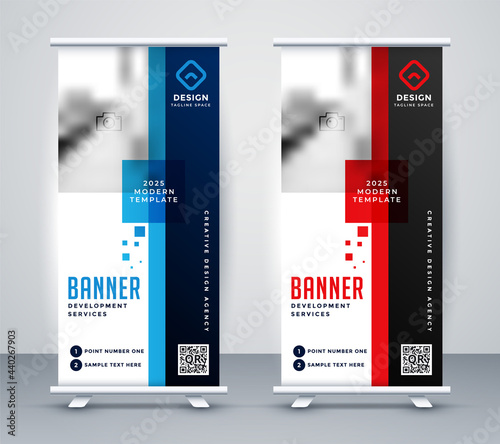 stylish roll up standee banner design
