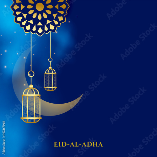 decorative bakrid wises golden premium card design