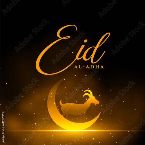 beautiful eid al adha bakrid festival glowing background