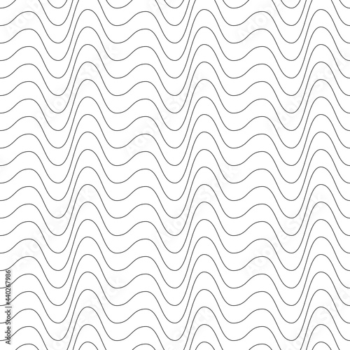 Wavy hills pattern. Vector same hills curvy lines.