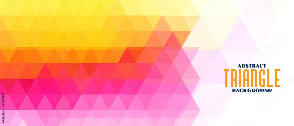 colorful triangle geometric pattern banner