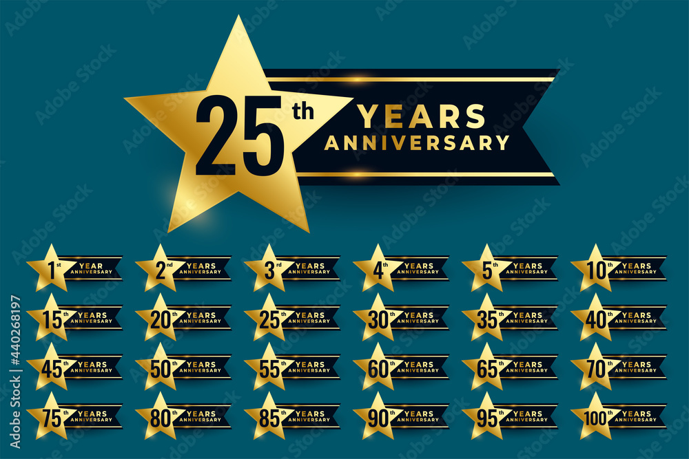 star labels for wedding anniversary Stock Vector Adobe Stock