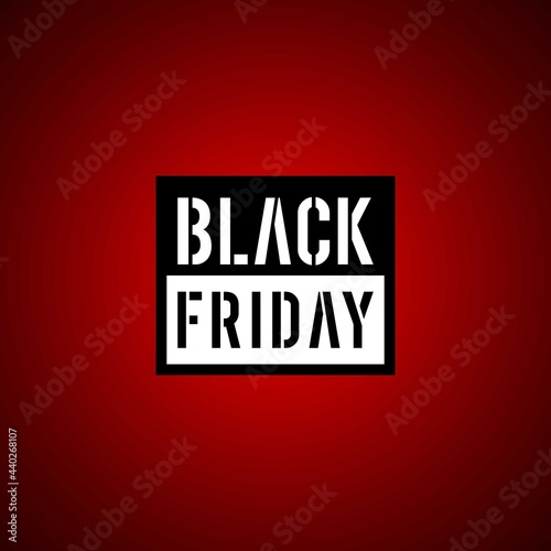 Black Friday Sales Banner. Commercial discount event banner logo