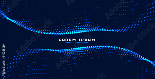 digital particle background in blue glowing color