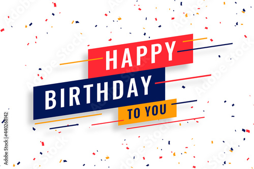 happy birthday wishes celebration card design
