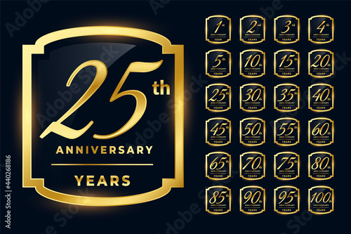 wedding anniversary labels big set