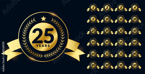golden anniversary labels big set