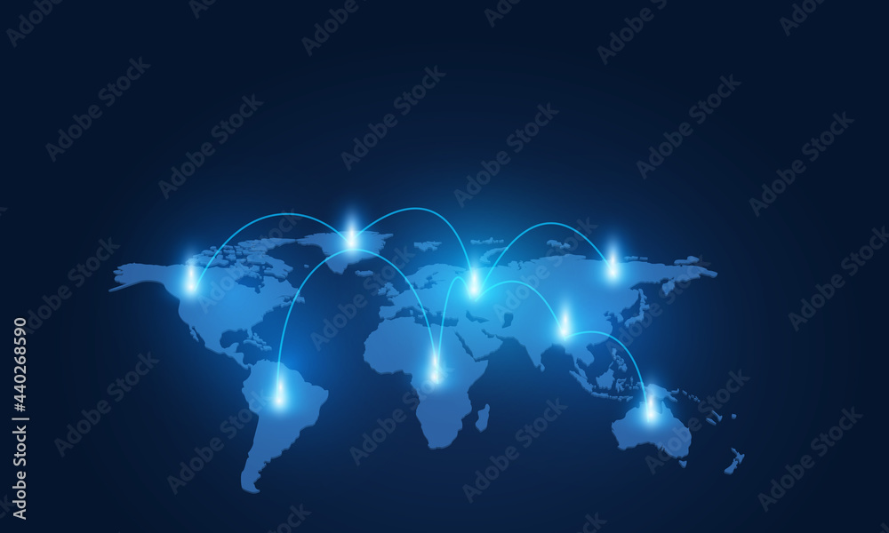 Global network connection people. Social network concept. business. internet.	
