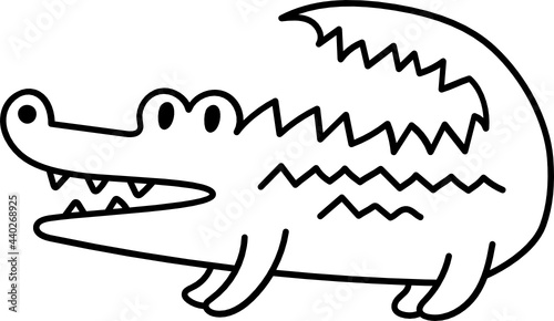 crocodile doodle icon