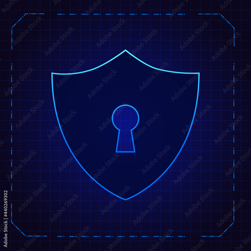 Cyber security technology concept , Shield With Keyhole icon , personal data , vector illustration
Cyber security technology concept , Shield With Keyhole icon , personal data , vector illustration
