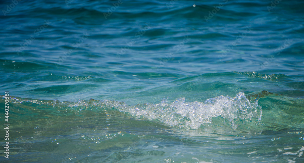 Sea water - texture, blue aqua, waves.