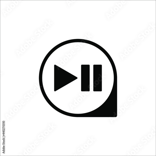 Free Download Play and pause button Vector icon. Video play button symbol vector illustration - GFXLoad