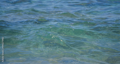 Sea water - texture, blue aqua, waves.