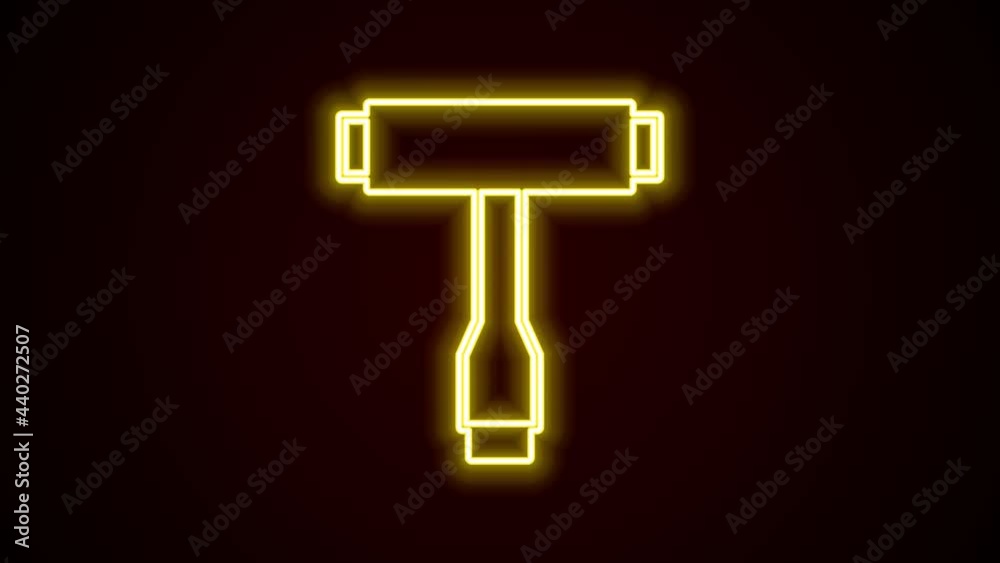 Glowing neon line Multi-Function All-In-One portable skate tool T-tool for skateboard, longboard, electric skateboard icon isolated on black background. 4K Video motion graphic animation Glowing neon line Multi-Function All-In-One portable skate tool T-tool for skateboard, longboard, electric skateboard icon isolated on black background. 4K Video motion graphic animation