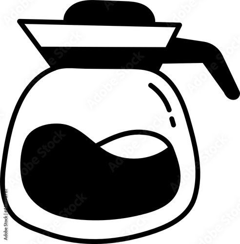 coffee decanter doodle icon