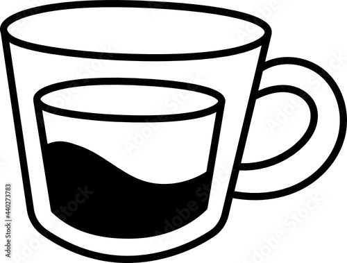 espresso coffee doodle icon