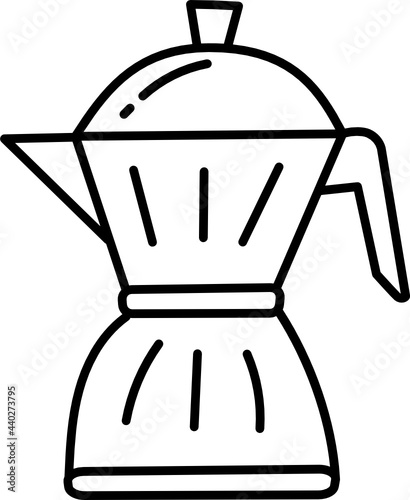 moka pot doodle icon