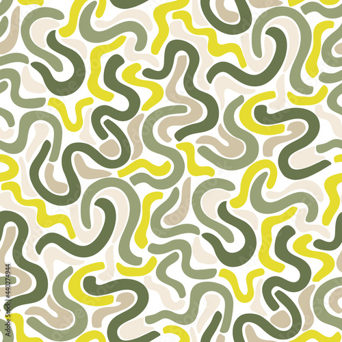 Seamless vector pattern with wavy lines