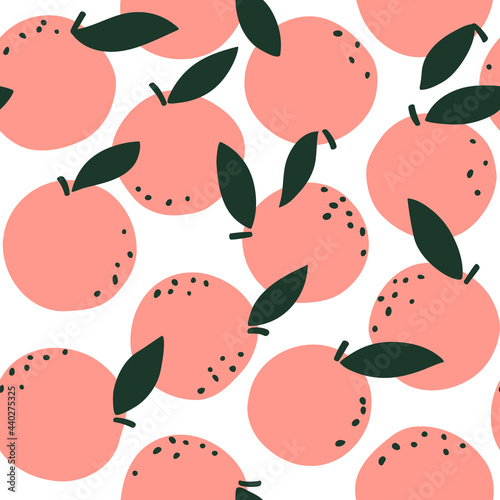 Seamless pattern with oranges