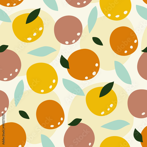 Seamless pattern with fruits