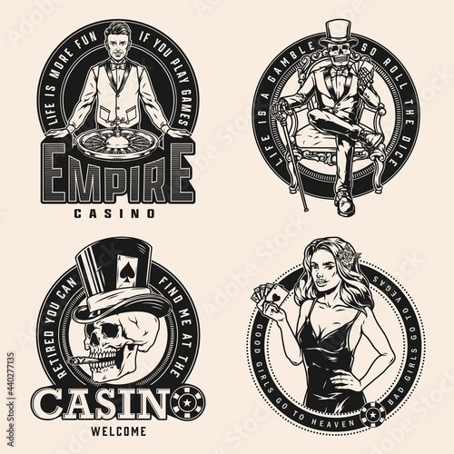 Gambling and casino vintage prints