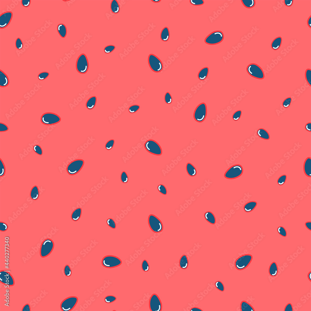 Watermelon seamless pattern. Watermelon seeds on a red background. Watermelon seamless pattern. Watermelon seeds on a red background.