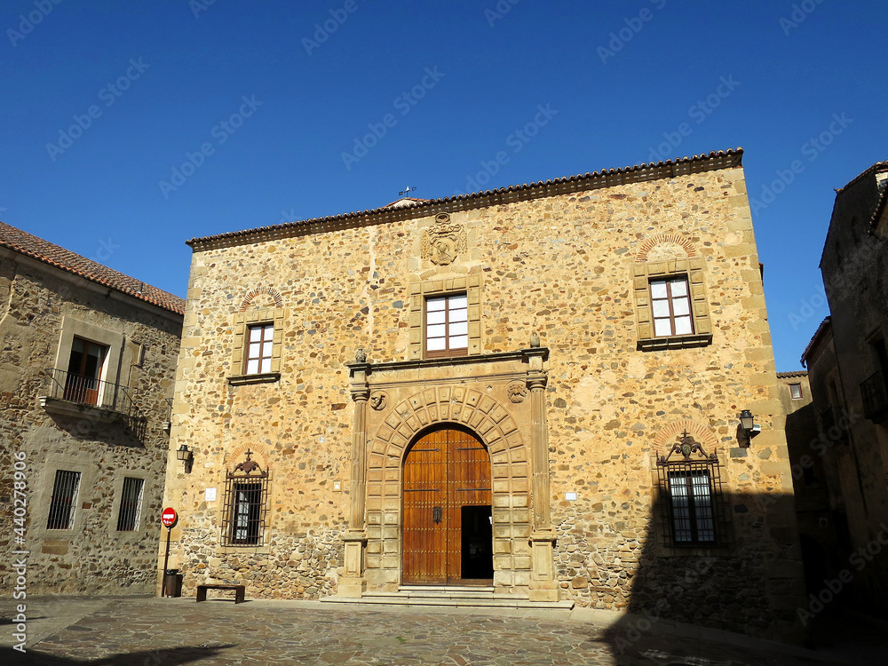 The Episcopal Palace (Palacio Episcopal) in Cáceres old town, SPAIN