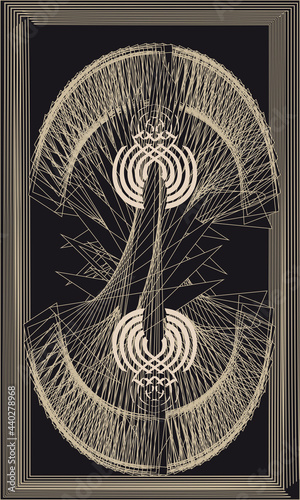 Tarot cards - back design. Dark and light