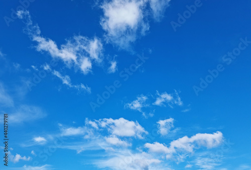 White clouds in blue sky