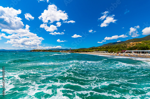 Fototapeta Naklejka Na Ścianę i Meble -  Ozdere Town coastal view in Turkey