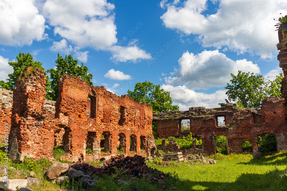 Ruins of Insterburg Castle in Chernyakhovsk, Russia