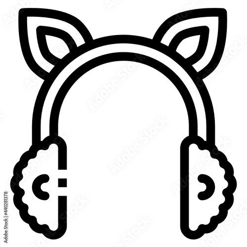 earmuffs line icon