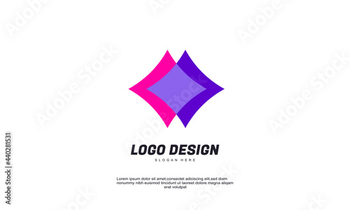 stock vector  rectangle property business finance logo flat design vector