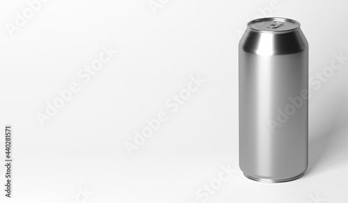 mock up view of a metal can - 3d rendering