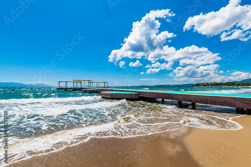 Ozdere Town coastal view in Turkey photo