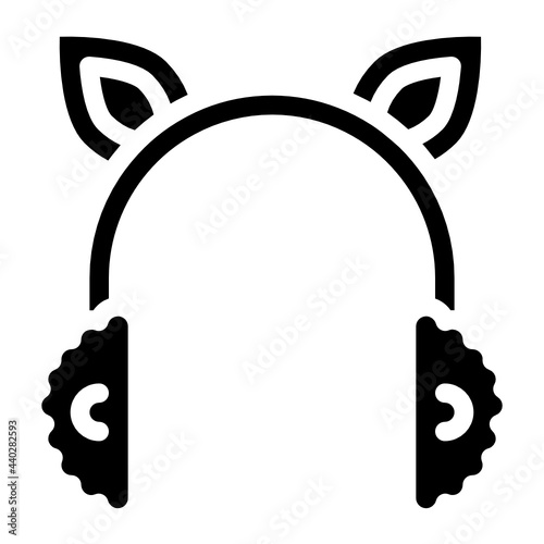 earmuffs glyph icon