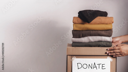 Картината върху платно Clothes Donation, Renewable Concept