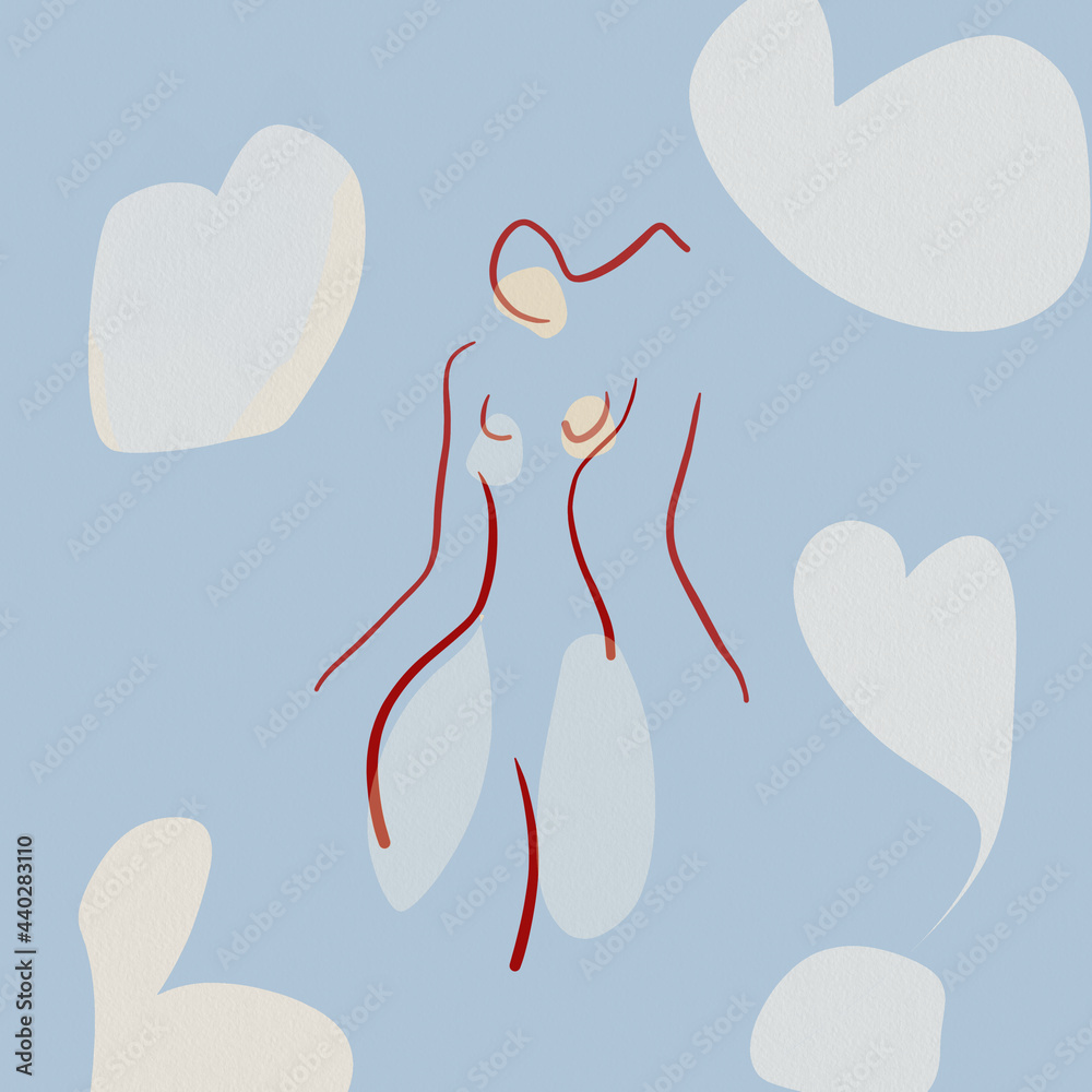 © Effrosyni - female shape libe illustration © Effrosyni - female shape libe illustration