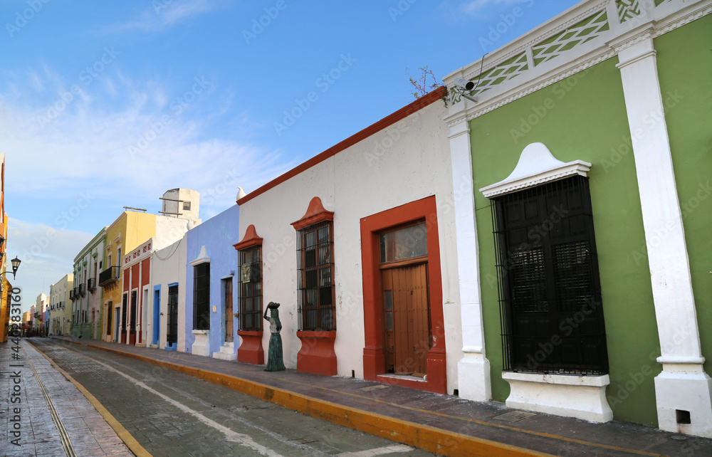 The colorful houses of Campeche in Mexico The colorful houses of Campeche in Mexico