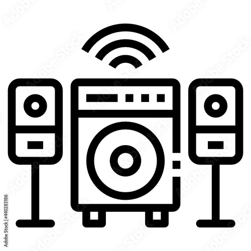 speakers line icon