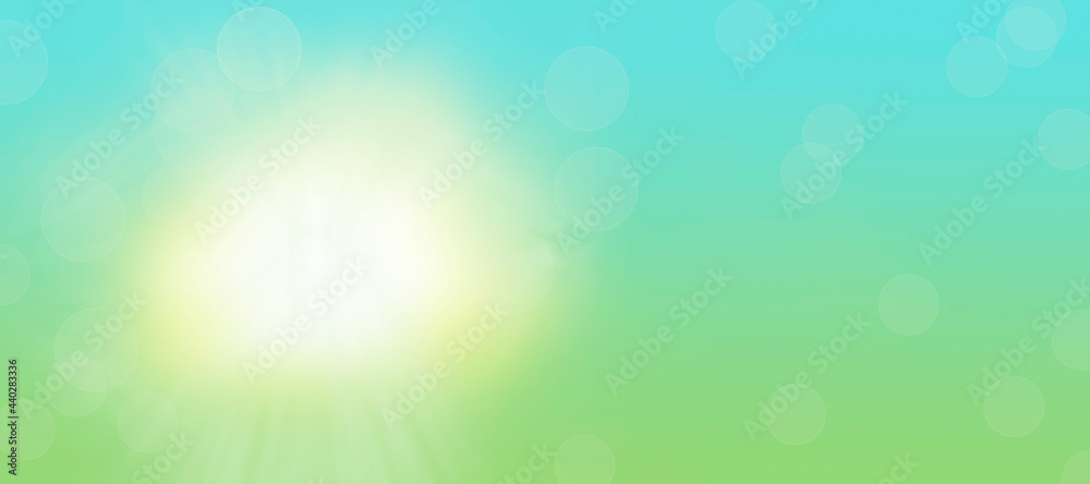 Fresh spring blue sunny sky background with blurry warm sunshine. Fresh spring blue sunny sky background with blurry warm sunshine.