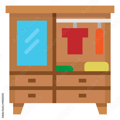 wardrobe flat icon