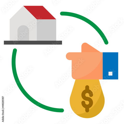 mortgage flat icon