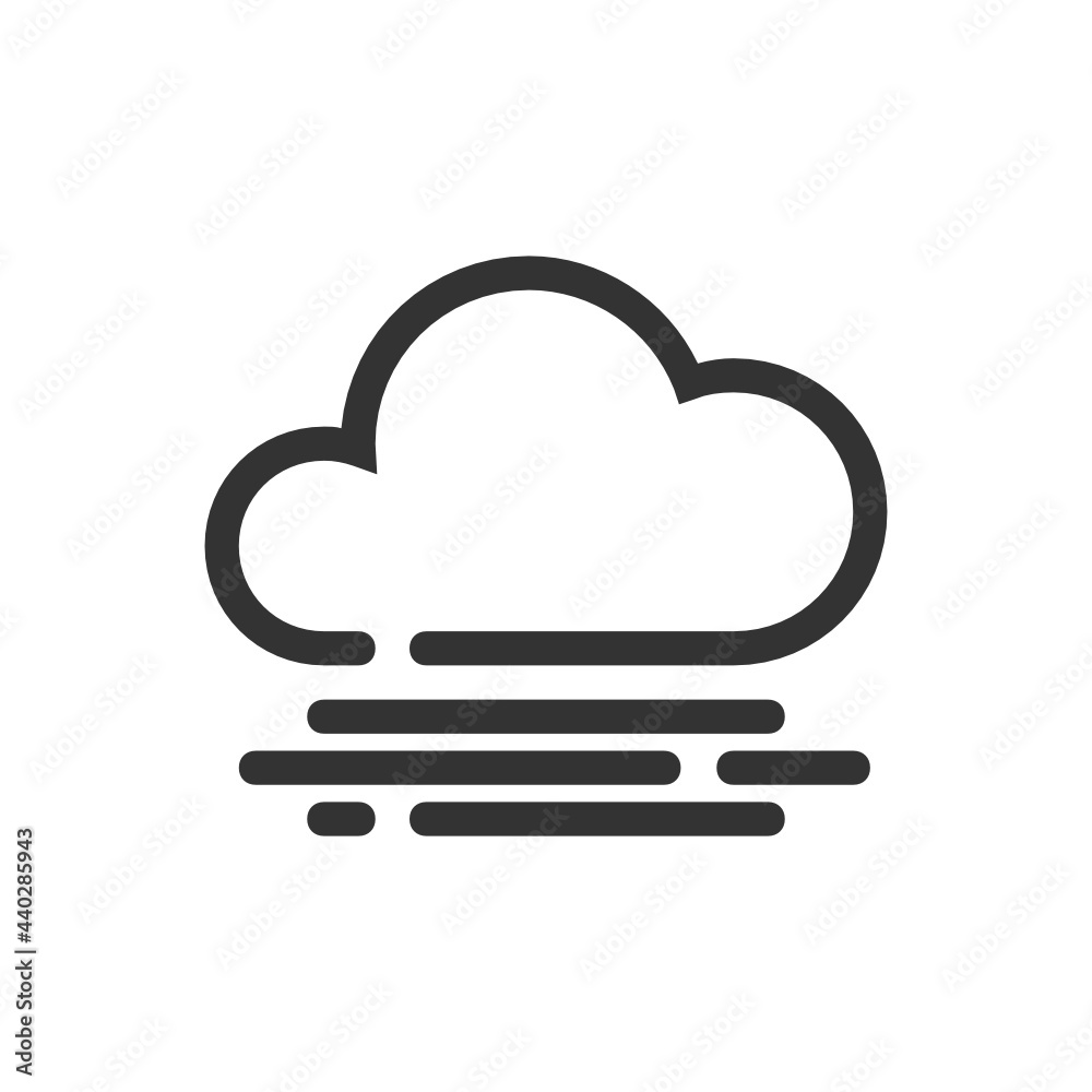 Mist outline icon. Mist outline icon.