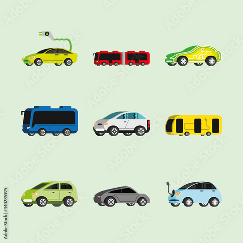 set of electric vehicles