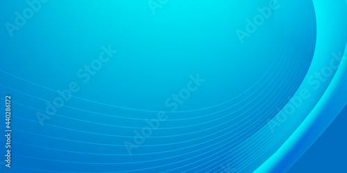 Abstract shiny bright blue green tosca waves banner design. Abstract blue technology business presentation background.  Blue gradient background  © Salman