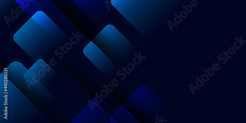 Moder 3d blue background. Abstract dark blue gradient design. Minimal creative background. Landing page blurred cover. Colorful graphic. Vector illustration wallpaper